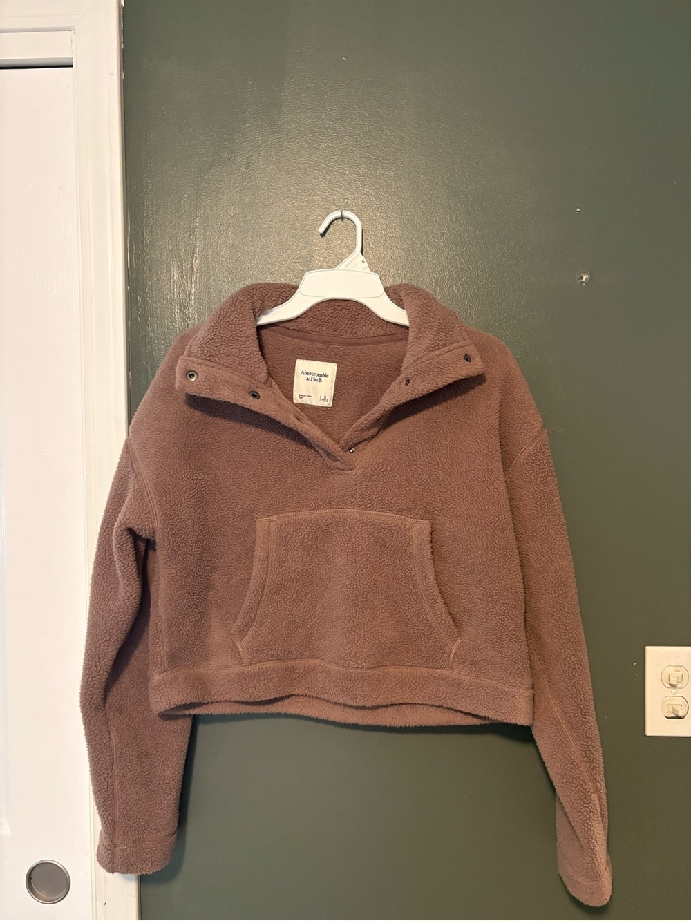Abercrombie & Fitch Mauve Teddy Fleece Jacket size S